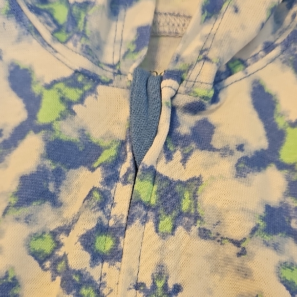 Hanes Kids Blue and Green Zip Hoodie - Picture 5 of 8